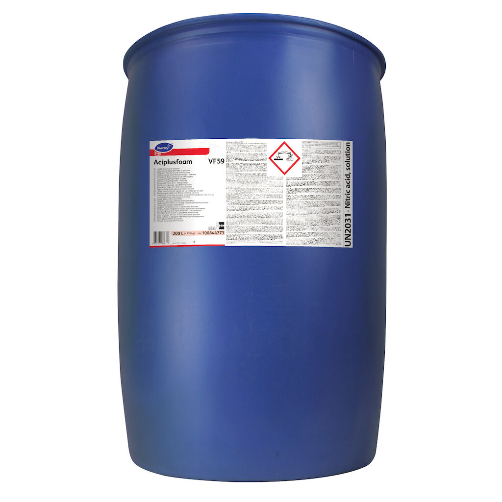 Aciplusfoam VF59 200L - Detergent spumant acid cu proprietăţi de detartrare